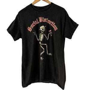 Black Kat Vintage Social Distortion Skelly Short Sleeve T-Shirt Mens Size Small